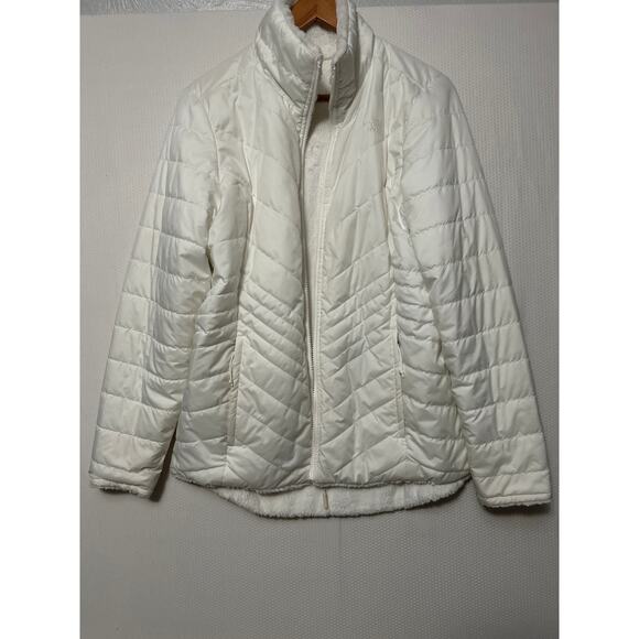 The North Face Women's Mossbud Swirl White Insulated Reversible Jacket Large - Picture 7 of 12
